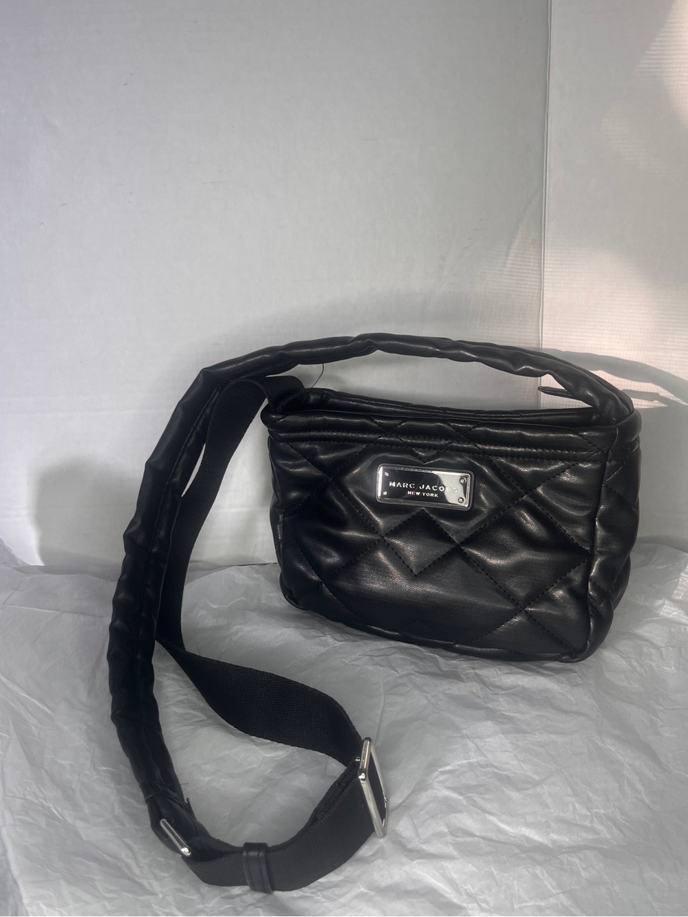 Marc Jacobs Small Quilted Faux Leather Crossbody ~GENTLY USED~ Black